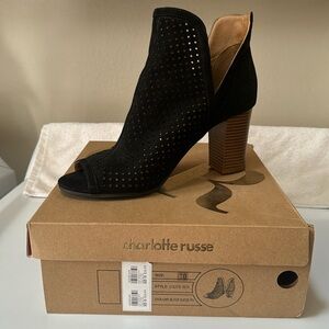 Charlotte Russe Open Toe Booties